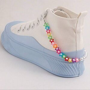 NEW| 1pc Beaded Star Punk Shoe Decoration Style Chain